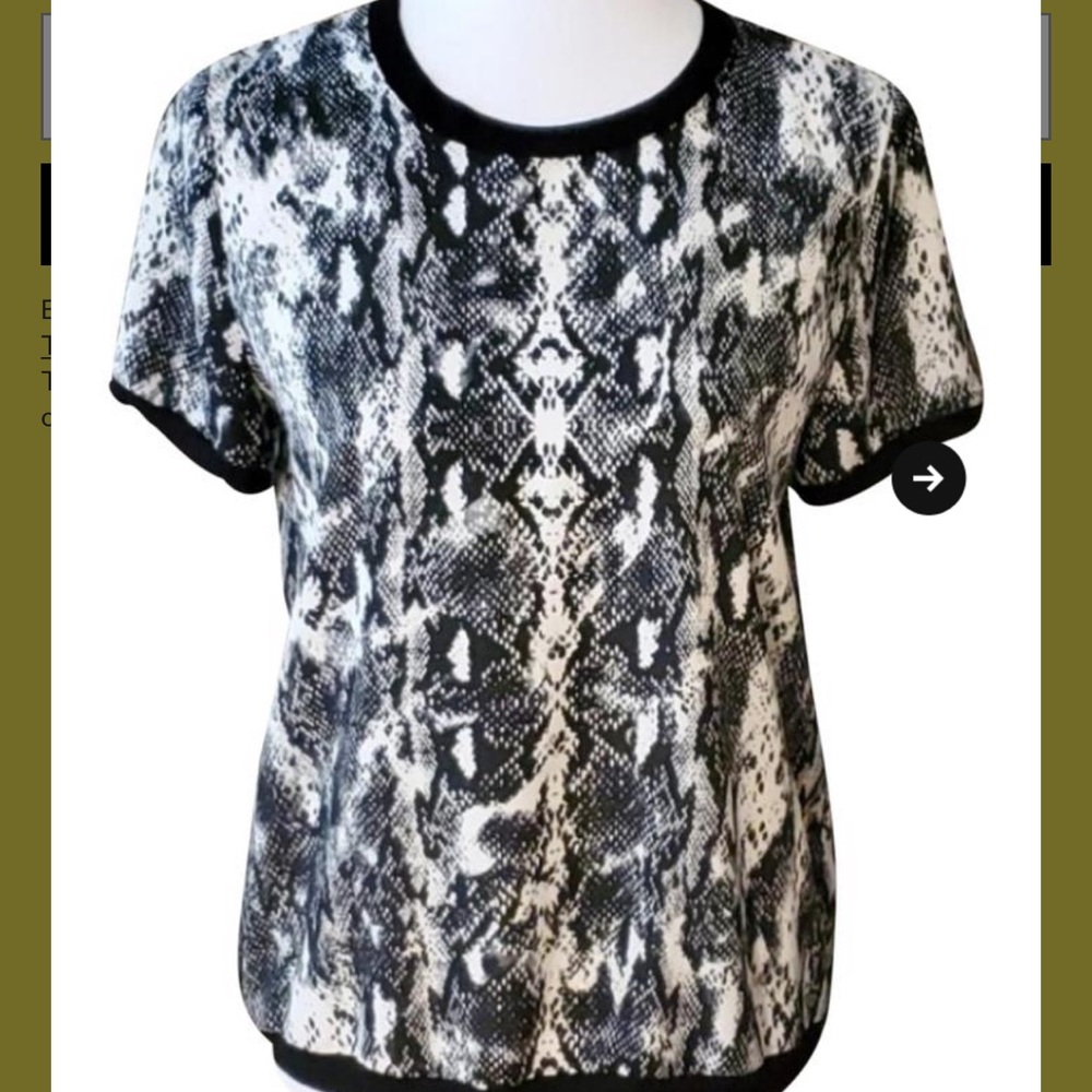 Calvin Klein Black&white Snake Print Blouse